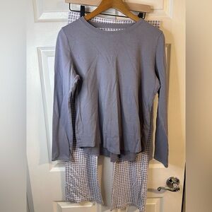 Jijamas  Pima Cotton. Long Sleeve Lilac plaid